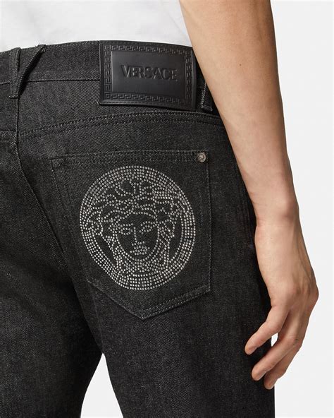 Versace Studded Medusa Jeans for Men 